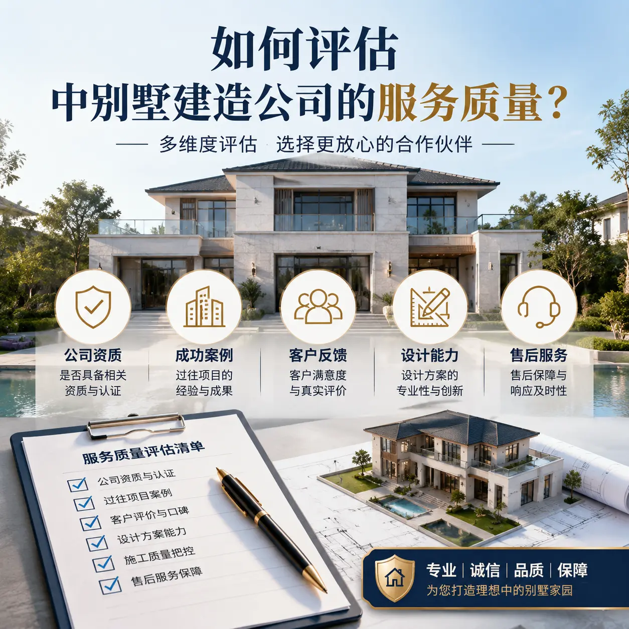 如何评估 云岩 中别墅建造公司的服务质量？