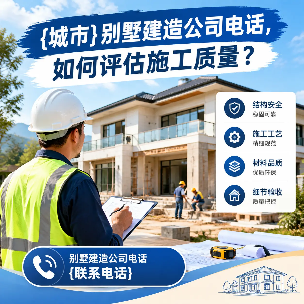 云岩别墅建造公司电话，如何评估施工质量？