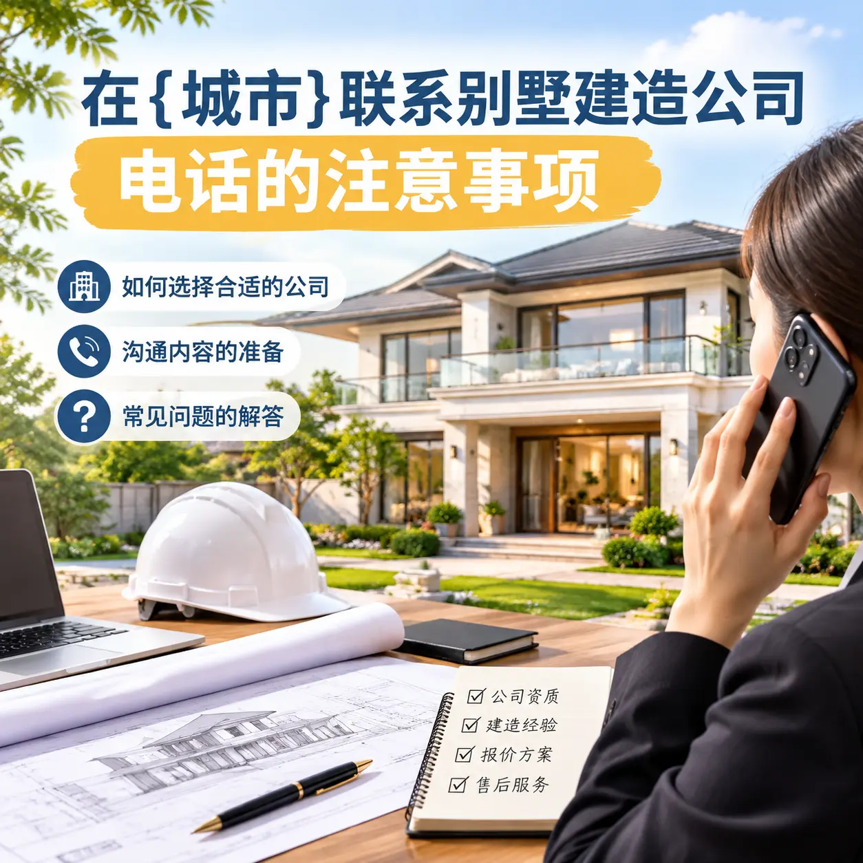 在云岩联系别墅建造公司电话的注意事项